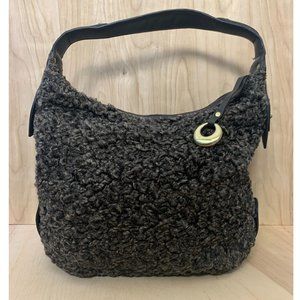 Donald J. Pliner Large Woolen Sherpa Hobo Bag